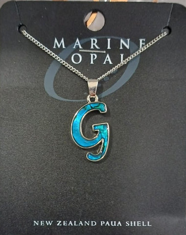 Paua Shell personalized chain and pendant