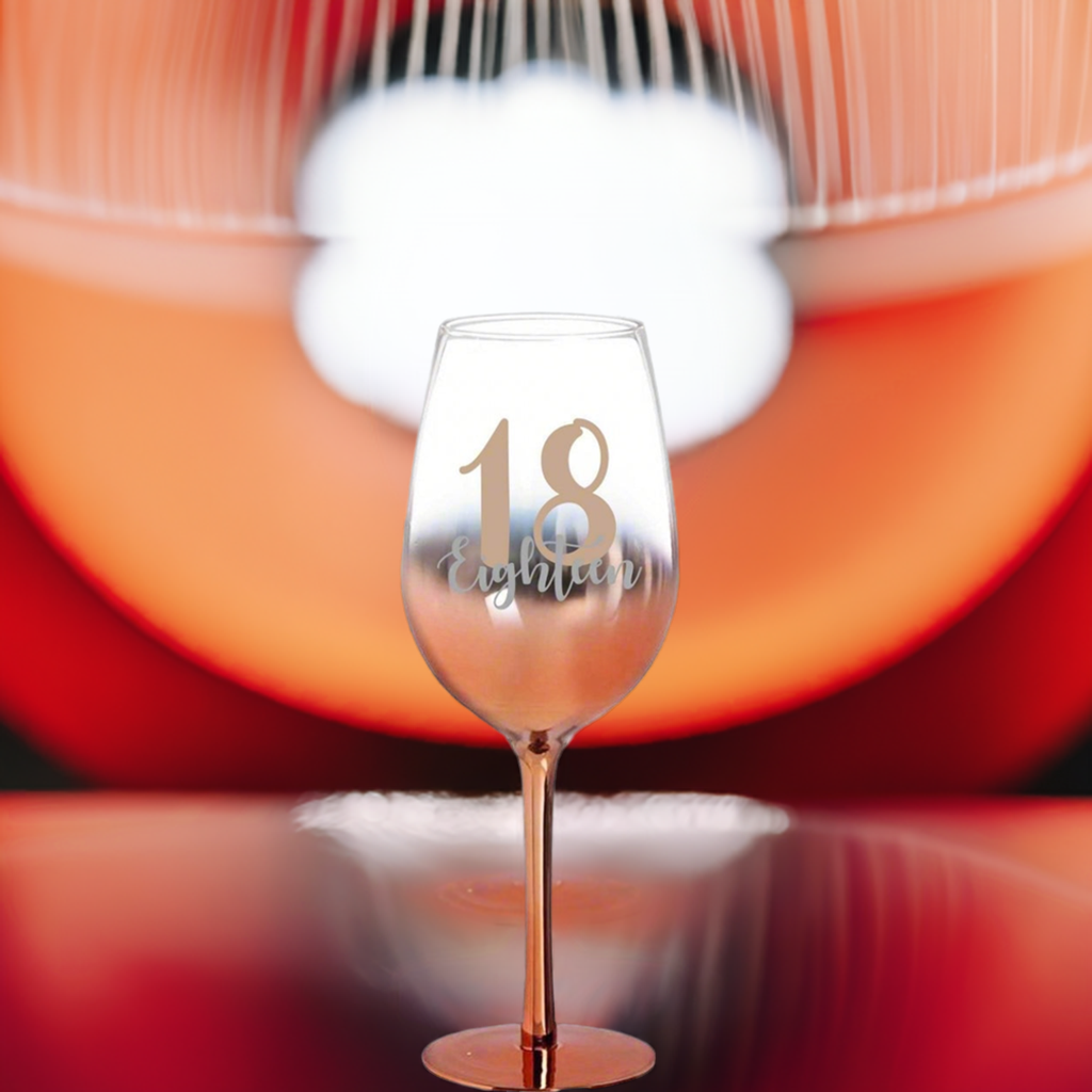 18th birthday Wine Glass makes a Perfect Birthday Gift