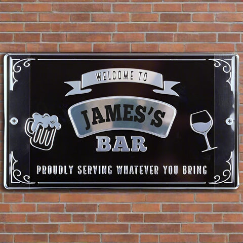 Bar sign with name-James's