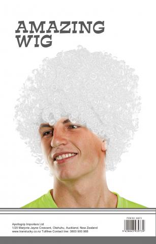 Afro Party Wig- White - Yakedas Party and Giftware
