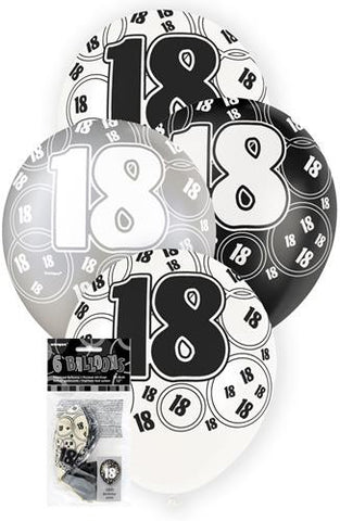 Glitz Black Latex Balloons - 18 - Yakedas Party and Giftware