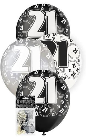 Glitz Black Latex Balloons - 21 - Yakedas Party and Giftware