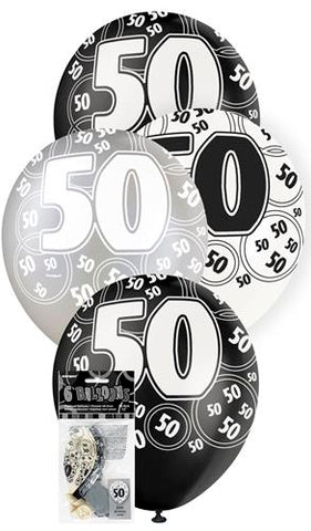 Glitz Black Latex Balloons - 50 - Yakedas Party and Giftware