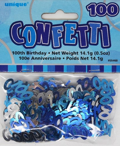 Glitz Blue 100 Confetti - Yakedas Party and Giftware