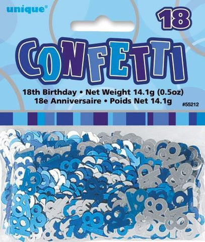 Glitz Blue 18 Confetti - Yakedas Party and Giftware