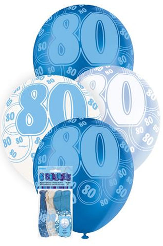 Glitz Blue Latex Balloons - 80 - Yakedas Party and Giftware
