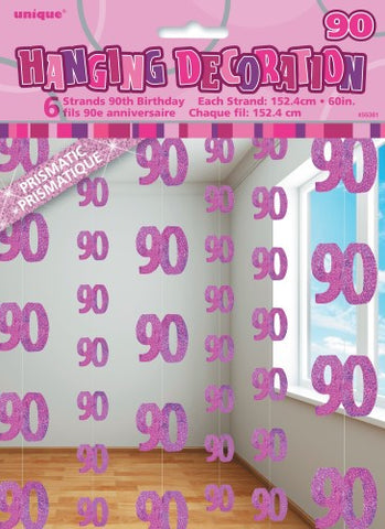 Glitz Pink Hanging Swirl Decoration - 90 - Yakedas Party and Giftware
