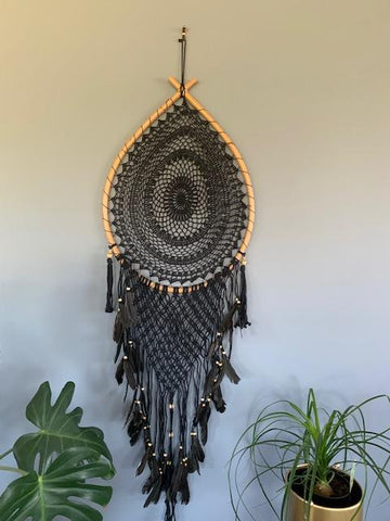 Black Oval Dream catcher 28cm