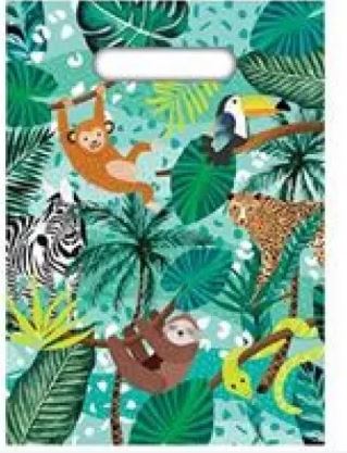 Jungle Party loot bags 8pk