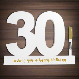 30 Sign it Block White - Yakedas Party and Giftware