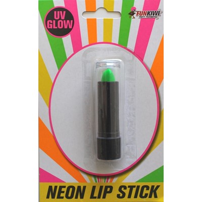 Neon lip Stick Green - Yakedas Party and Giftware