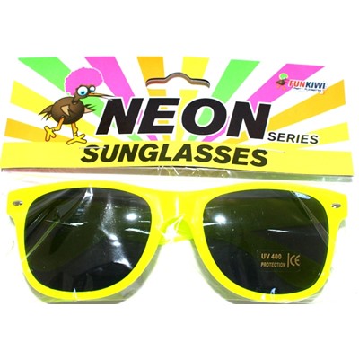 Neon Sunglasses Yellow - Yakedas Party and Giftware