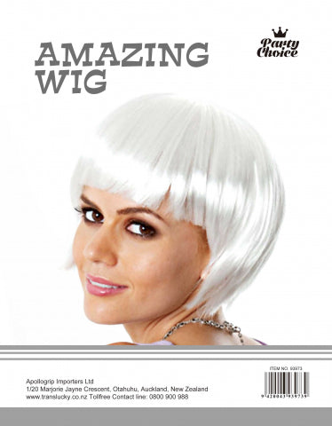 Short hair wigs outlet white