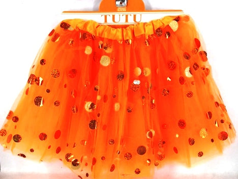 Orange Shining Dot Tutu - Yakedas Party and Giftware