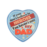 Dad Heroes Heart Magnet