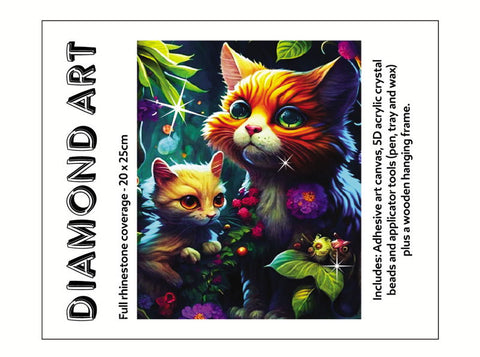 Diamond Art - CATS WITH FRAME