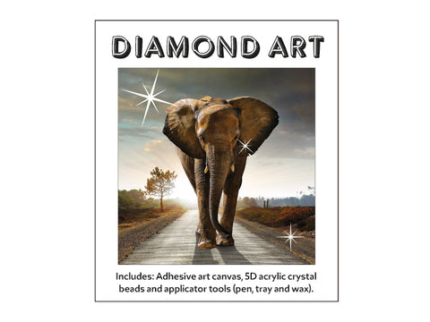 Diamond Art - ELEPHANT ON ROAD