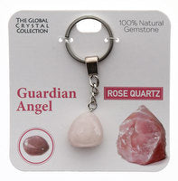 Guardian Angle Keyring natural gemstone