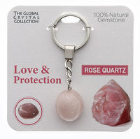 Love & Protection Keyring natural gemstone