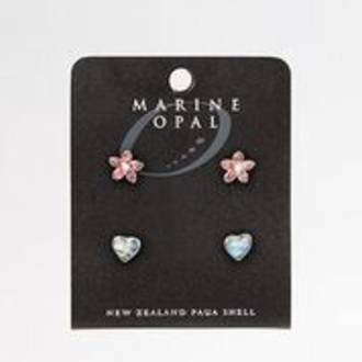 Star & Heart shape earrings by Marine Opal