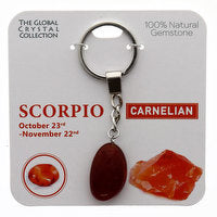 Scorpion Keyring natural Gemstone - born between Oct 23rd to Nov 22nd