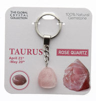 Taurus Keyring original Gemstone - born between 21st April to 20th May