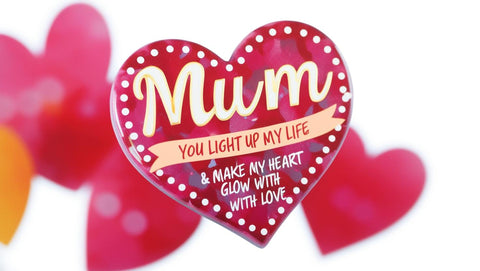 Mum Light Up Heart Magnet