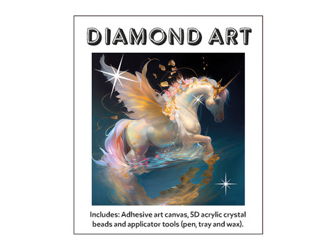 Diamond Art - WHITE UNICORN