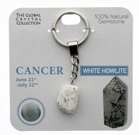 Cancer Keyring natural Gemstone - born between Jun 21st to Jul 22nd