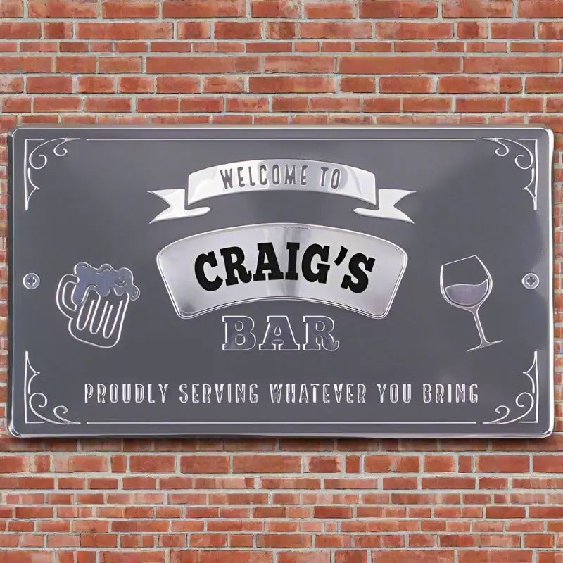 Personalized Bar sign - Craig's – Yakedas Party and Giftware