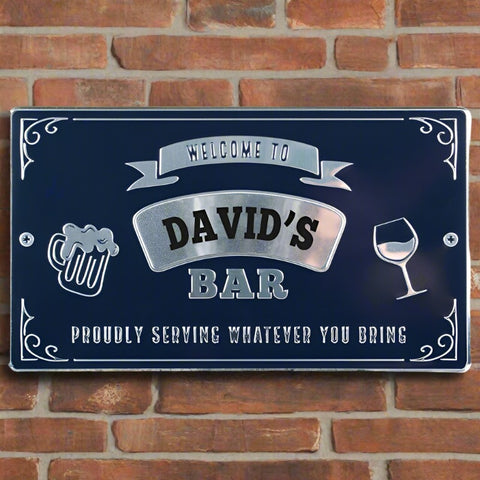 Bar sign with name - David's