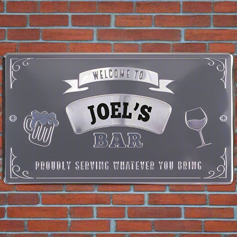 Bar sign with name- Joel's