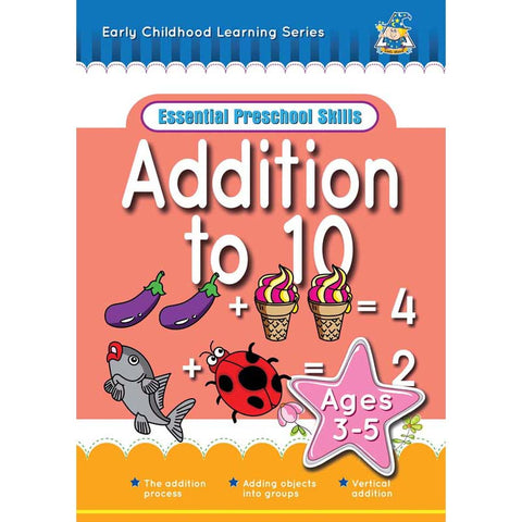 Activity Book 3-5yr Addition To 10 - Yakedas Party and Giftware
