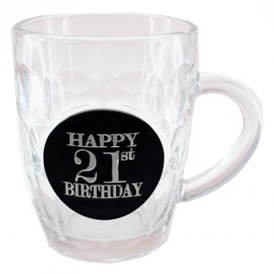 21st Dimple Stein Glass - Yakedas Party and Giftware
