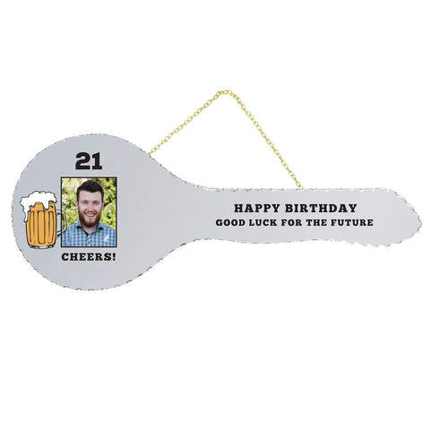 21st Mirrored Key - Beer Photo - Yakedas Party and Giftware
