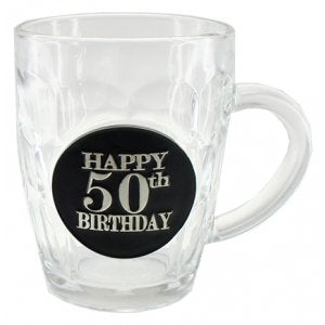 50th Dimple Stein Glass - Yakedas Party and Giftware