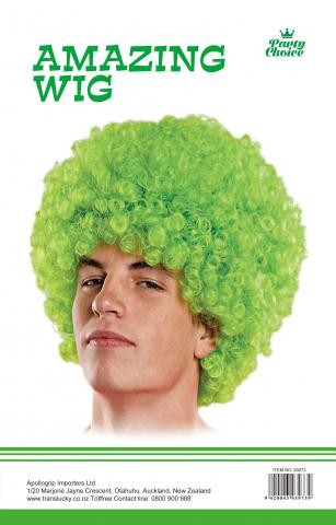 Afro Party Wig- Green - Yakedas Party and Giftware
