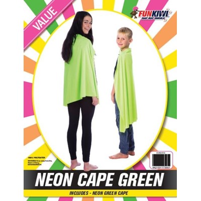 Neon Cape Green - Yakedas Party and Giftware