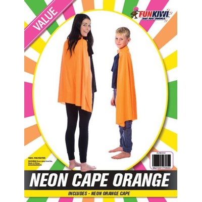 Neon Cape Orange - Yakedas Party and Giftware