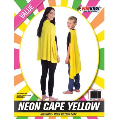 Neon Cape Yellow - Yakedas Party and Giftware