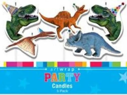 Dinosaur Party 5pick Candle