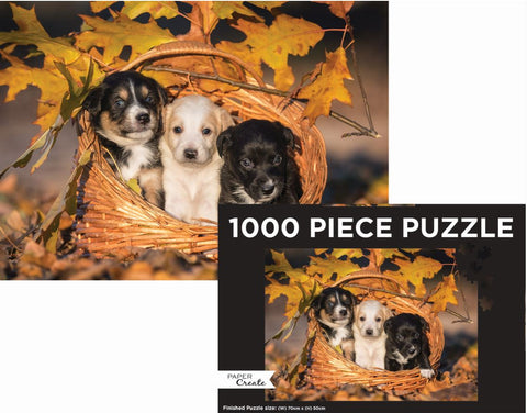 Puzzle Landscape Puppies
