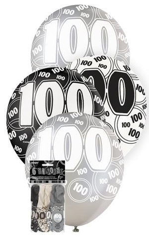 Glitz Black Latex Balloons - 100 - Yakedas Party and Giftware