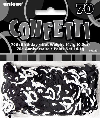 Glitz Black & Silver 70 Confetti - Yakedas Party and Giftware