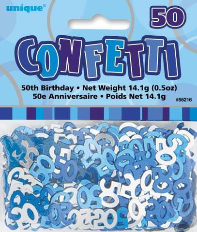 Glitz Blue 50 Confetti - Yakedas Party and Giftware