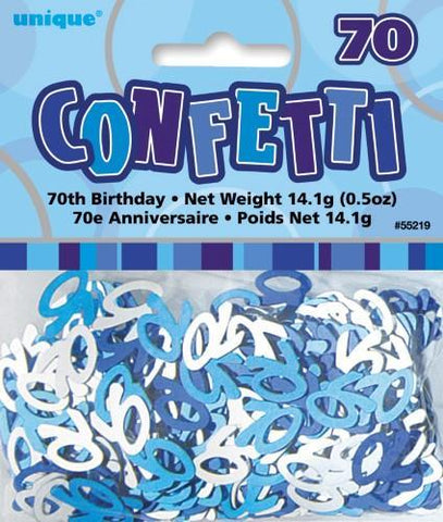 Glitz Blue 70 Confetti - Yakedas Party and Giftware
