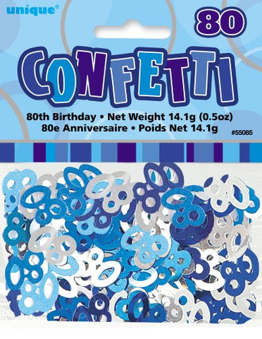 Glitz Blue 80 Confetti - Yakedas Party and Giftware