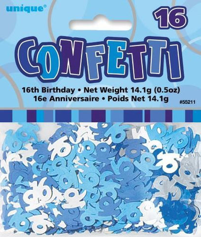 Glitz Blue 16 Confetti - Yakedas Party and Giftware