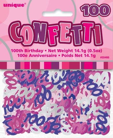 Glitz Pink 100 Confetti - Yakedas Party and Giftware