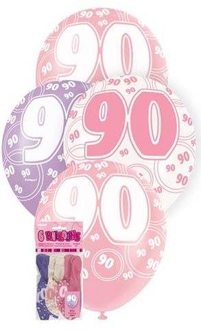 Glitz Pink Latex Balloons - 80 - Yakedas Party and Giftware